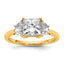 Princess Three-Stone Lab-Grown Diamond Engagement Ring in 14K Yellow Gold (2 ct. tw.), Size 7 - Sophia Jewelers