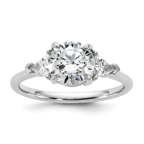 Lab-Grown Diamond Three-Stone Engagement Ring in 14K White Gold (2 ct. tw., VS/SI+ G+), Size 7 - Sophia Jewelers Main image