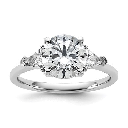 Round Triangle Three Stone Engagement Ring in 14K White Gold (2 1/2 ct. tw.), Size 7 - Sophia Jewelers Main image