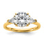 Three-Stone Lab-Grown Diamond Engagement Ring in 14K Yellow Gold (2 1/2 ct. tw., VS+ F+), Size 7 - Sophia Jewelers