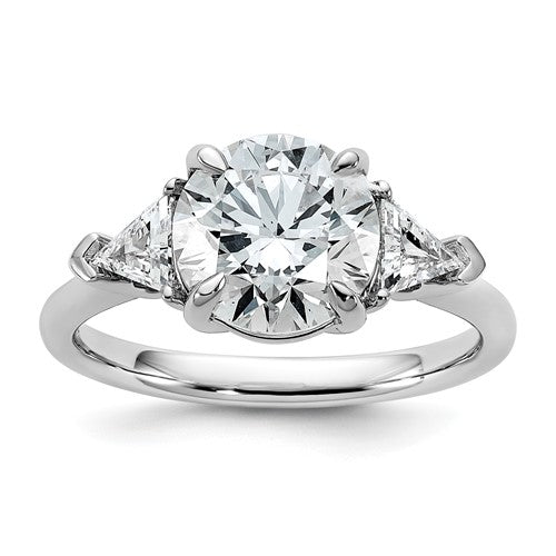 Triangle Three Stone Engagement Ring in 14K White Gold (3 1/8 ct. tw.), Size 7 - Sophia Jewelers