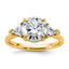 Three-Stone Lab-Grown Diamond Engagement Ring in 14K Yellow Gold (3 1/8 ct. tw., VS/SI+ G+), Size 7 - Sophia Jewelers