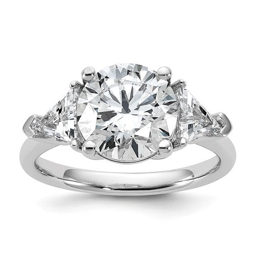 Three-Stone Lab-Grown Diamond Engagement Ring in 14K White Gold (4 1/8 ct. tw., VS/SI+ G+), Size 7 - Sophia Jewelers