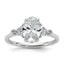 Oval and Trillion Three-Stone Lab-Grown Diamond Engagement Ring in 14K White Gold (2 ct. tw.), Size 7 - Sophia Jewelers