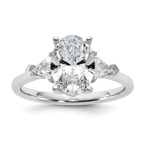 Trillion Three Stone Engagement Ring in 14K White Gold (2 1/2 ct. tw.), Size 7 - Sophia Jewelers
