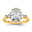 Three-Stone Lab-Grown Diamond Engagement Ring in 14K Yellow Gold (3.12 ct. tw.), Size 7 - Sophia Jewelers