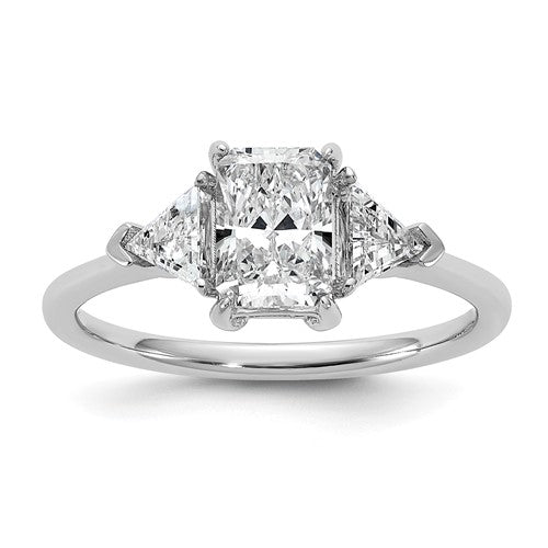 Certified Radiant Lab-Grown Diamond Engagement Ring in 14K White Gold (1 3/8 ct. tw.), Size 7 - Sophia Jewelers