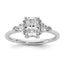 Certified Radiant Lab-Grown Diamond Engagement Ring in 14K White Gold (1 3/8 ct. tw.), Size 7 - Sophia Jewelers