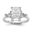 Radiant Lab-Grown Three-Stone Engagement Ring in 14K White Gold (3 1/8 ct. tw.), Size 7 - Sophia Jewelers