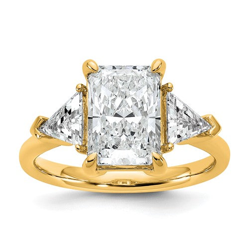 Lab-Grown Diamond Three-Stone Engagement Ring in 14K Yellow Gold (3 5/8 ct. tw.), Size 7 - Sophia Jewelers