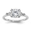 Cushion Lab-Grown Diamond Three-Stone Ring in 14K White Gold (2 ct. tw.), Size 7 - Sophia Jewelers