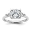 Cushion Triangle Three-Stone Engagement Ring in 14K White Gold (2 1/2 ct. tw.), Size 7 - Sophia Jewelers