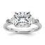 Cushion Lab-Grown Diamond Engagement Ring in 14K White Gold (3 1/8 ct. tw.), Size 7 - Sophia Jewelers