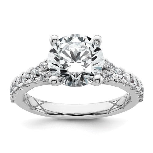 Lab-Grown Diamond Engagement Ring in 14K White Gold (3 ct. tw., VS+ F+), Size 7 - Sophia Jewelers