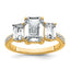 Lab-Grown Diamond Engagement Ring in 14K Yellow Gold (3 3/8 ct. tw.), Size 7 - Sophia Jewelers
