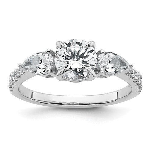 Certified Lab-Grown Diamond Engagement Ring in 14K White Gold (1 5/8 ct. tw.), Size 7 - Sophia Jewelers