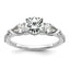 Pear Side Three-Stone Engagement Ring in 14K White Gold (1 5/8 ct. tw.), Size 7 - Sophia Jewelers