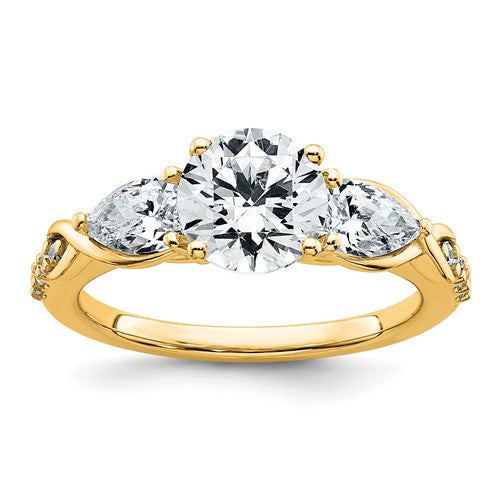 Three-Stone Engagement Ring in 14K Yellow Gold (2 1/4 ct. tw.), Size 7 - Sophia Jewelers
