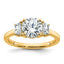 Certified Round Lab-Grown Diamond Engagement Ring in 14K Yellow Gold (1 7/8 ct. tw.), Size 7 - Sophia Jewelers