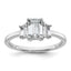 Emerald Lab-Grown Diamond Engagement Ring in 14K White Gold (1 3/8 ct. tw.), Size 7 - Sophia Jewelers