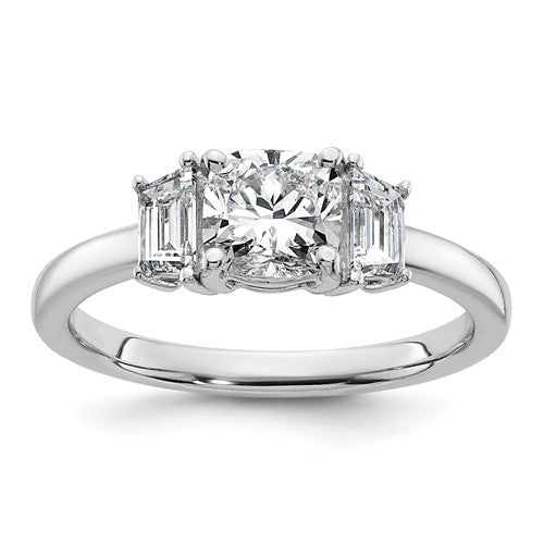 Three-Stone Lab-Grown Diamond Engagement Ring in 14K White Gold (1 3/8 ct. tw.), Size 7 - Sophia Jewelers Main image
