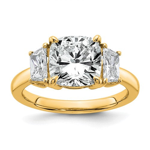 Three Stone Engagement Ring in 14K Yellow Gold (3 3/4 ct. tw.), Size 7 - Sophia Jewelers