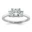 Three-Stone Engagement Ring in 14K White Gold (1 3/8 ct. tw.), Size 7 - Sophia Jewelers