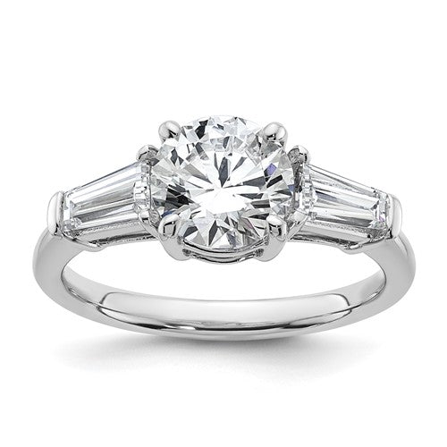 Certified Three-Stone Engagement Ring in 14K White Gold (2 1/5 ct. tw.), Size 7 - Sophia Jewelers