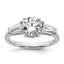 Certified Three-Stone Engagement Ring in 14K White Gold (2 1/5 ct. tw.), Size 7 - Sophia Jewelers