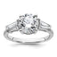 Lab-Grown Diamond Three-Stone Engagement Ring in 14K White Gold (3 ct. tw.), Size 7 - Sophia Jewelers