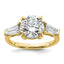Lab-Grown Diamond Three-Stone Engagement Ring in 14K Yellow Gold (3 3/4 ct. tw.), Size 7 - Sophia Jewelers