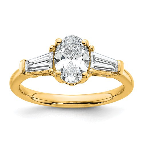 Baguette Three Stone Engagement Ring in 14K Yellow Gold (1 1/2 ct. tw.), Size 7 - Sophia Jewelers