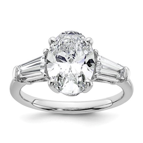 Three-Stone Engagement Ring in 14K White Gold (3 1/5 ct. tw.), Size 7 - Sophia Jewelers