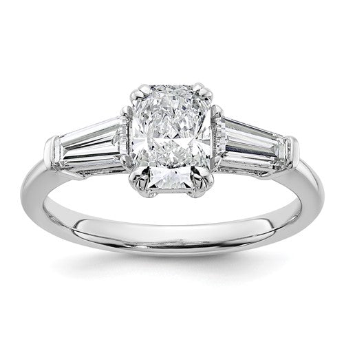 Radiant Lab-Grown Diamond Engagement Ring in 14K White Gold (1 1/2 ct. tw.), Size 7 - Sophia Jewelers