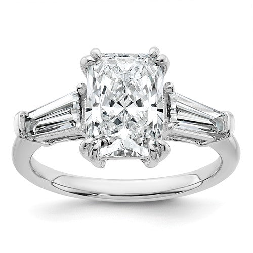 Radiant Lab-Grown Diamond Engagement Ring in 14K White Gold (3 1/5 ct. tw.) - Sophia Jewelers