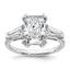 Tapered Lab-Grown Diamond Engagement Ring in 14K White Gold (3 3/4 ct. tw.), Size 7 - Sophia Jewelers