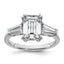 Baguette Emerald & Lab-Grown Diamond Engagement Ring in 14K Yellow Gold (3 1/3 ct. tw.), Size 7 - Sophia Jewelers
