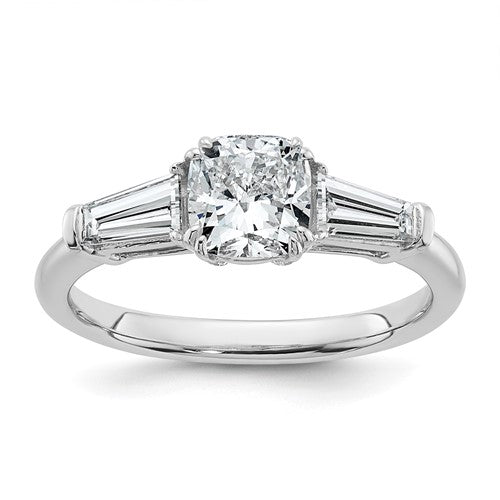 Three-Stone Engagement Ring in 14K White Gold (1 1/2 ct. tw., VS+ F+), Size 7 - Sophia Jewelers Main image