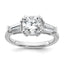Cushion Three-Stone Lab-Grown Diamond Engagement Ring in 14K White Gold (2 5/8 ct. tw.), Size 7 - Sophia Jewelers