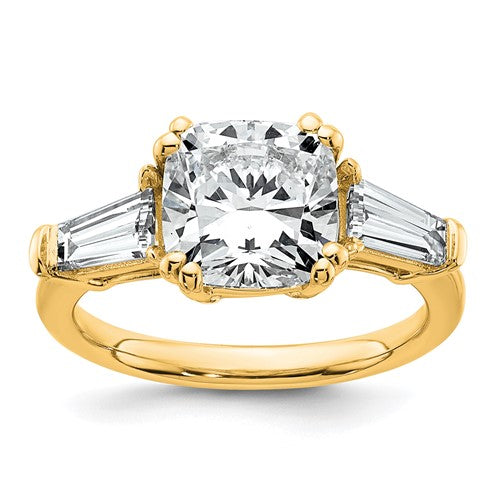 Baguette Three Stone Engagement Ring in 14K Yellow Gold (3 3/4 ct. tw.), Size 7 - Sophia Jewelers