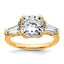 Baguette Three Stone Engagement Ring in 14K Yellow Gold (3 3/4 ct. tw.), Size 7 - Sophia Jewelers