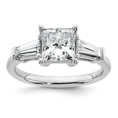 Three Stone Engagement Ring in 14K White Gold (2 1/5 ct. tw.), Size 7 - Sophia Jewelers
