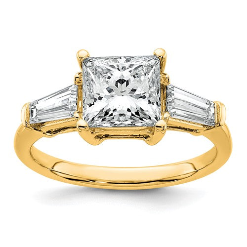 Baguette Three Stone Engagement Ring in 14K Yellow Gold (2 5/8 ct. tw.), Size 7 - Sophia Jewelers