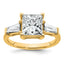Princess & Tapered Baguette Three Stone Engagement Ring in 14K Yellow Gold (3 1/5 ct. tw.) - Sophia Jewelers