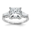 Three-Stone Princess Baguette Engagement Ring in 14K White Gold (3 3/4 ct. tw.), Size 7 - Sophia Jewelers