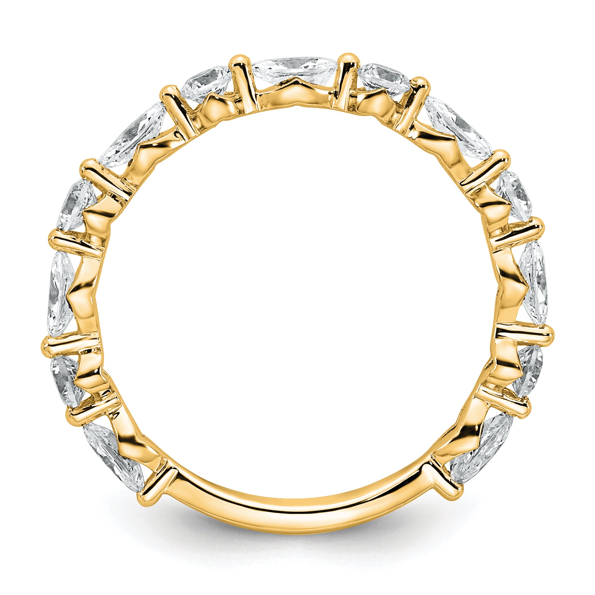 True Origin 14k 3/4 carat Lab Grown Diamond VS+ F+ Wedding Band Secondary image