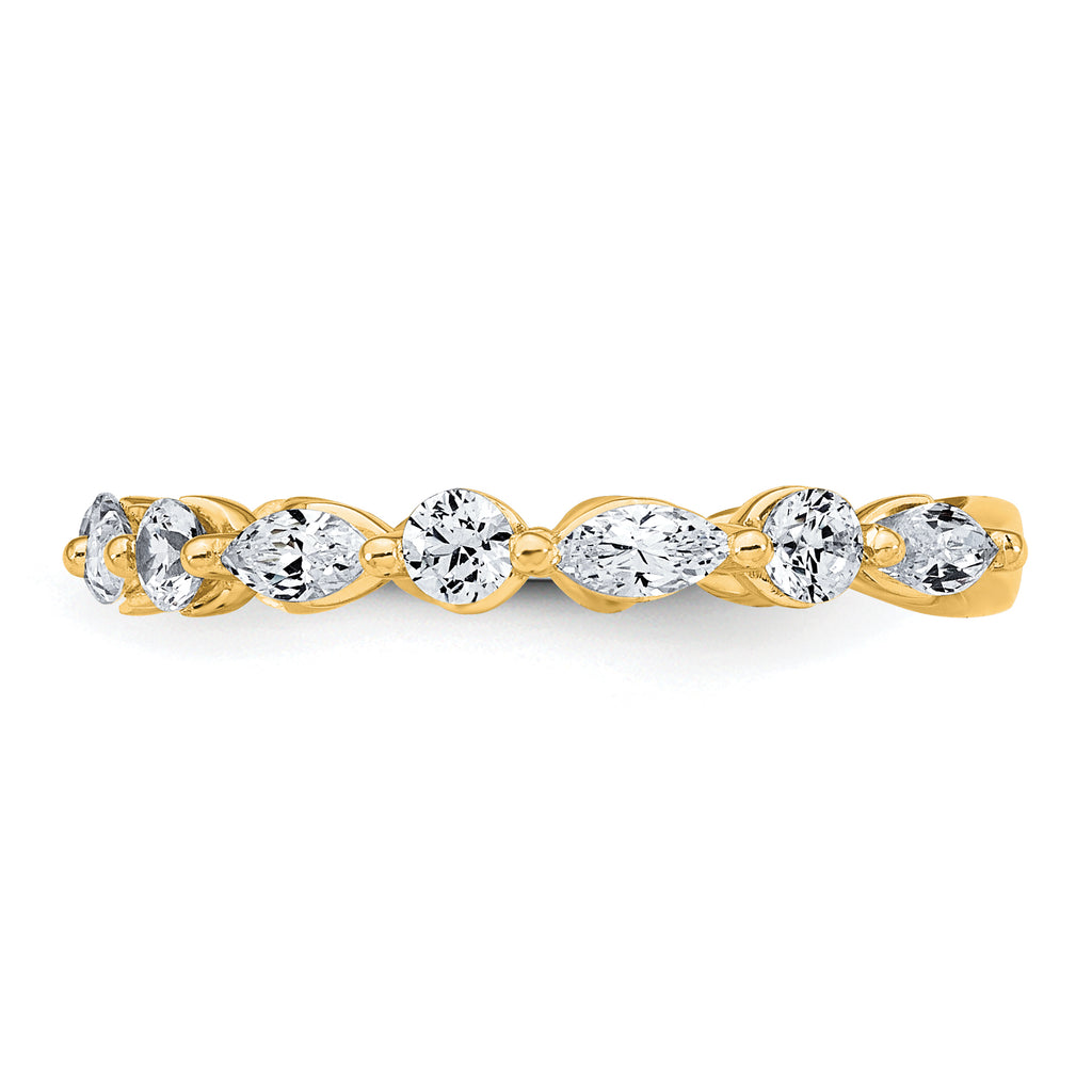True Origin 14k 3/4 carat Lab Grown Diamond VS+ F+ Wedding Band