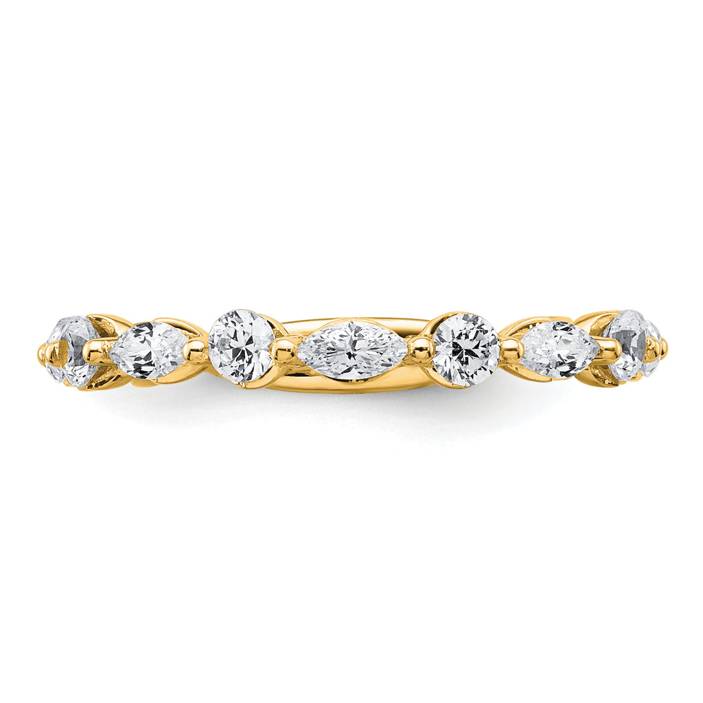 True Origin 14k 3/4 carat Lab Grown Diamond VS+ F+ Wedding Band