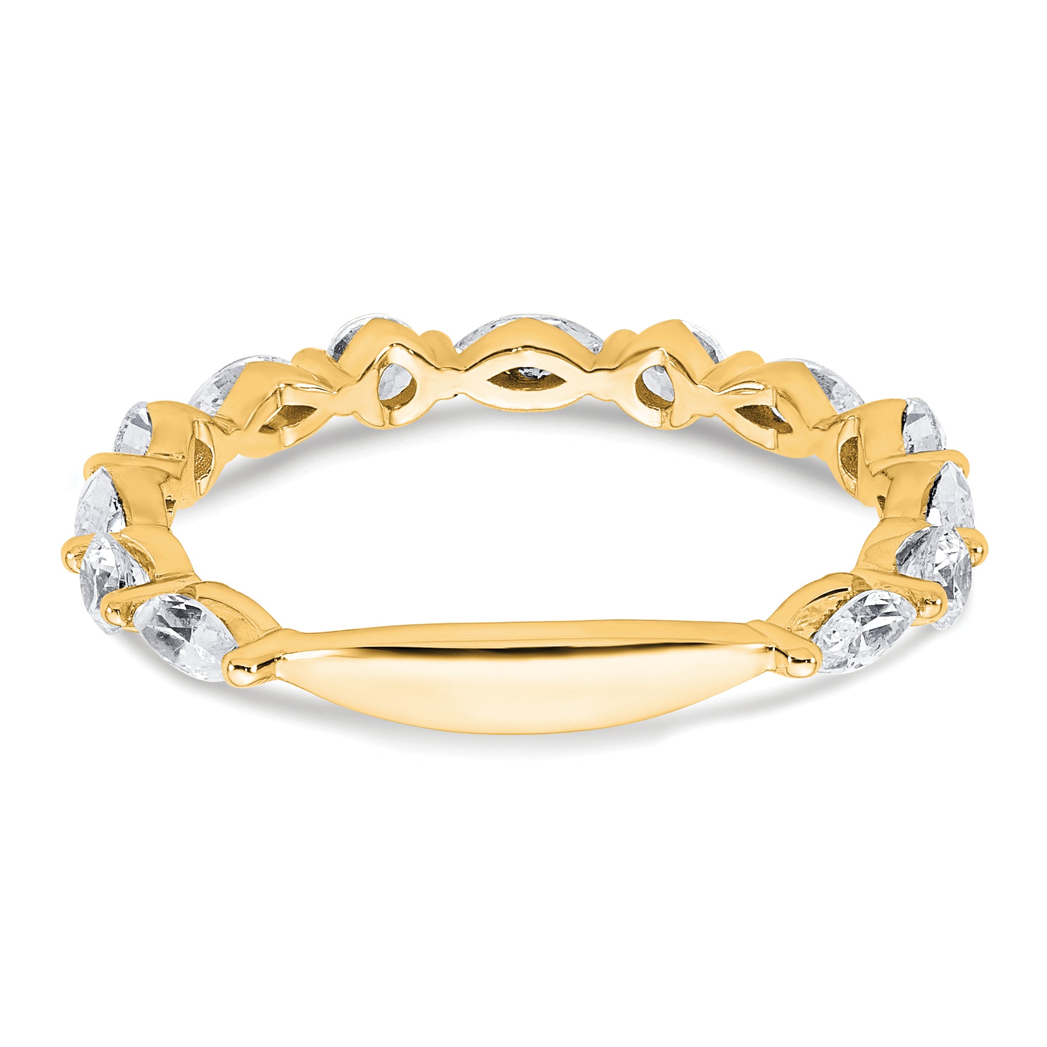 True Origin 14k 3/4 carat Lab Grown Diamond VS+ F+ Wedding Band
