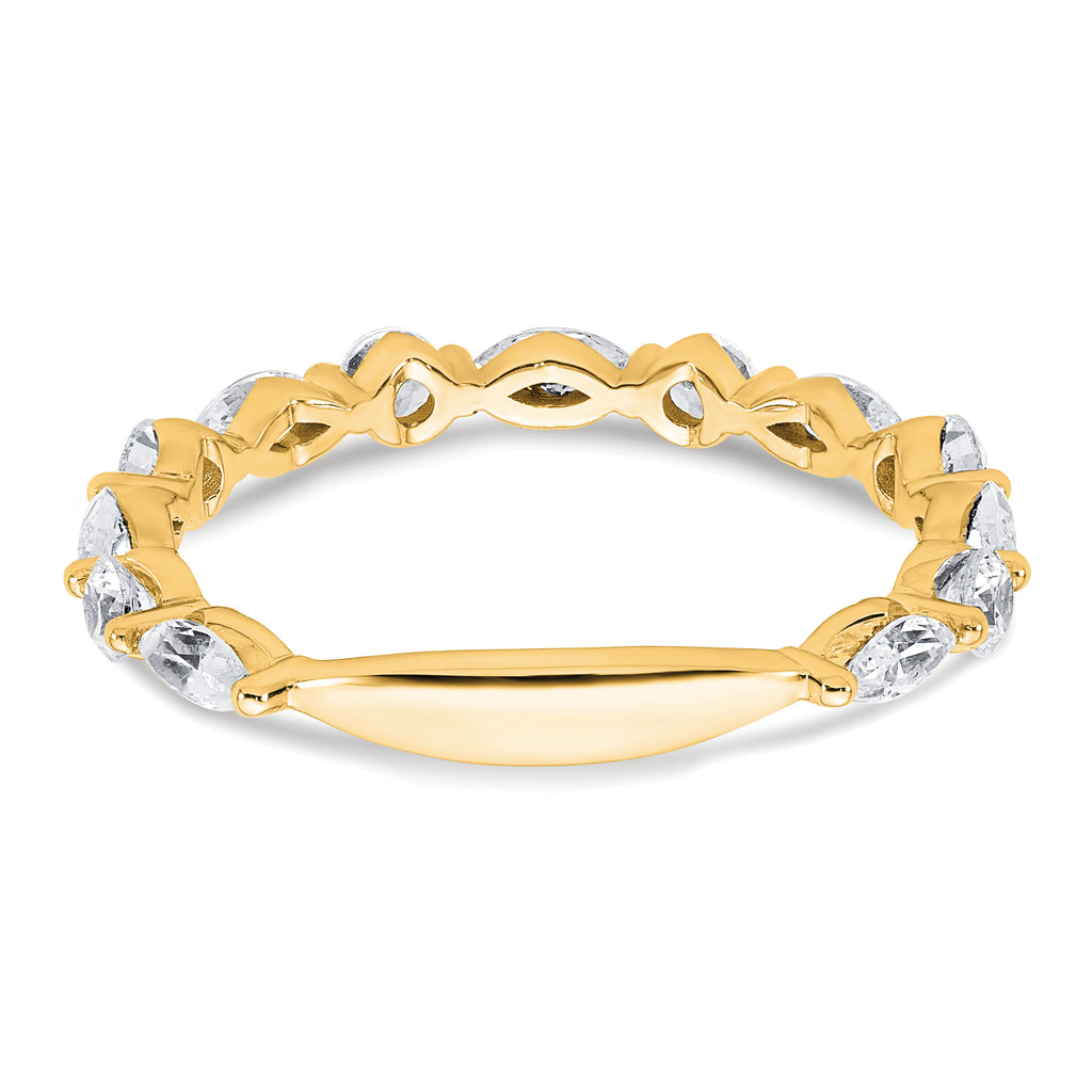 True Origin 14k 3/4 carat Lab Grown Diamond VS+ F+ Wedding Band